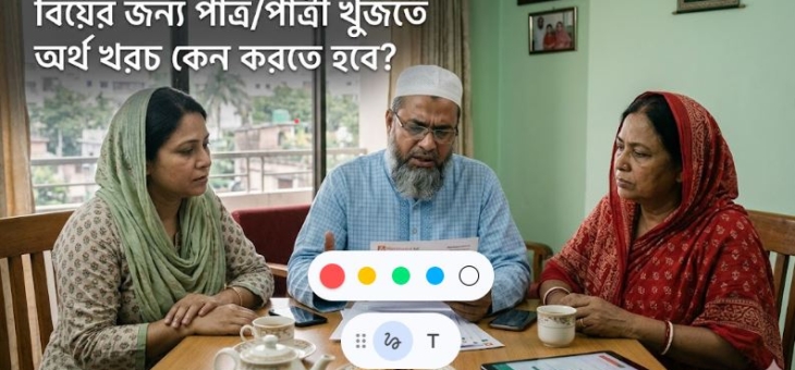 বিয়ের জন্য পাত্র/পাত্রী খুঁজতে অর্থ খরচ কেন করতে হবে?